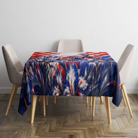 Personalized Croatia Marten Soccer 2026 Tablecloth Football Grunge Checkerboard Croatian Iris Floral