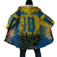 Personalized Sweden Dala Horse Soccer Cloak Grunge Swedish Flag Cheering Fans Floral
