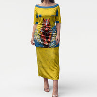 Personalized Sweden Dala Horse Soccer Puletasi Grunge Swedish Flag Cheering Fans Floral