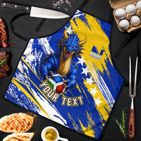 Personalized Bosnia Herzegovina Dragon Soccer Apron Bosnian Football Flag Stars Fleur De Lis Grunge