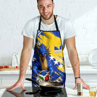 Personalized Bosnia Herzegovina Dragon Soccer Apron Bosnian Football Flag Stars Fleur De Lis Grunge