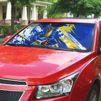 Personalized Bosnia Herzegovina Dragon Soccer Auto Sun Shade Bosnian Football Flag Stars Fleur De Lis Grunge
