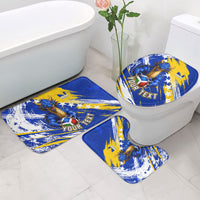 Personalized Bosnia Herzegovina Dragon Soccer Bathroom Set Bosnian Football Flag Stars Fleur De Lis Grunge