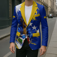 Personalized Bosnia Herzegovina Dragon Soccer Blazer Bosnian Football Flag Stars Fleur De Lis Grunge