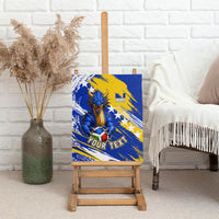 Personalized Bosnia Herzegovina Dragon Soccer Canvas Wall Art Bosnian Football Flag Stars Fleur De Lis Grunge