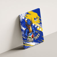 Personalized Bosnia Herzegovina Dragon Soccer Canvas Wall Art Bosnian Football Flag Stars Fleur De Lis Grunge