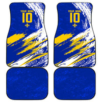 Personalized Bosnia Herzegovina Dragon Soccer Car Mats Bosnian Football Flag Stars Fleur De Lis Grunge
