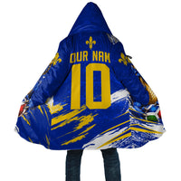 Personalized Bosnia Herzegovina Dragon Soccer Cloak Bosnian Football Flag Stars Fleur De Lis Grunge