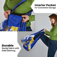 Personalized Bosnia Herzegovina Dragon Soccer Grocery Bag Bosnian Football Flag Stars Fleur De Lis Grunge
