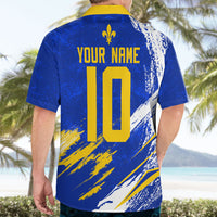 Personalized Bosnia Herzegovina Dragon Soccer Hawaiian Shirt Bosnian Football Flag Stars Fleur De Lis Grunge
