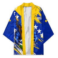 Personalized Bosnia Herzegovina Dragon Soccer Kimono Bosnian Football Flag Stars Fleur De Lis Grunge