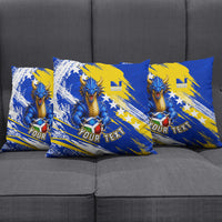 Personalized Bosnia Herzegovina Dragon Soccer Pillow Cover Bosnian Football Flag Stars Fleur De Lis Grunge