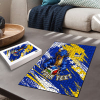 Personalized Bosnia Herzegovina Dragon Soccer Puzzle Bosnian Football Flag Stars Fleur De Lis Grunge