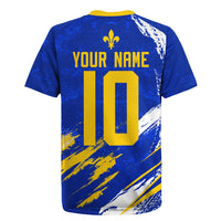 Personalized Bosnia Herzegovina Dragon Soccer Rugby Jersey Bosnian Football Flag Stars Fleur De Lis Grunge
