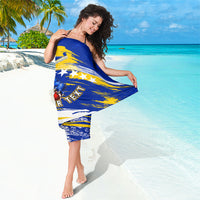 Personalized Bosnia Herzegovina Dragon Soccer Sarong Bosnian Football Flag Stars Fleur De Lis Grunge