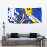 Personalized Bosnia Herzegovina Dragon Soccer Tapestry Bosnian Football Flag Stars Fleur De Lis Grunge