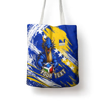 Personalized Bosnia Herzegovina Dragon Soccer Tote Bag Bosnian Football Flag Stars Fleur De Lis Grunge