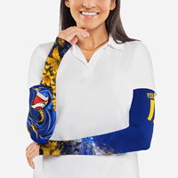Personalized Bosnia Herzegovina Dragon Soccer Arm Sleeves Football Golden Lily Bosnian Flag Cheering Fans