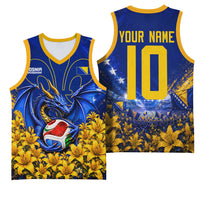 Personalized Bosnia Herzegovina Dragon Soccer Basketball Jersey Football Golden Lily Bosnian Flag Cheering Fans