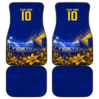 Personalized Bosnia Herzegovina Dragon Soccer Car Mats Football Golden Lily Bosnian Flag Cheering Fans