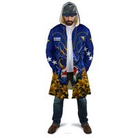 Personalized Bosnia Herzegovina Dragon Soccer Cloak Football Golden Lily Bosnian Flag Cheering Fans