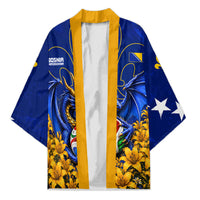Personalized Bosnia Herzegovina Dragon Soccer Kimono Football Golden Lily Bosnian Flag Cheering Fans