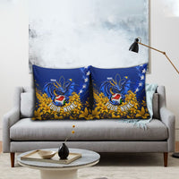 Personalized Bosnia Herzegovina Dragon Soccer Pillow Cover Football Golden Lily Bosnian Flag Cheering Fans