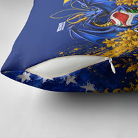 Personalized Bosnia Herzegovina Dragon Soccer Pillow Cover Football Golden Lily Bosnian Flag Cheering Fans