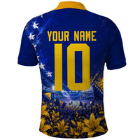 Personalized Bosnia Herzegovina Dragon Soccer Polo Shirt Football Golden Lily Bosnian Flag Cheering Fans