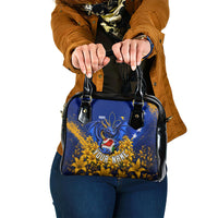 Personalized Bosnia Herzegovina Dragon Soccer Shoulder Handbag Football Golden Lily Bosnian Flag Cheering Fans