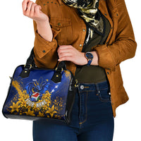 Personalized Bosnia Herzegovina Dragon Soccer Shoulder Handbag Football Golden Lily Bosnian Flag Cheering Fans