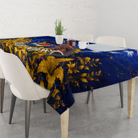 Personalized Bosnia Herzegovina Dragon Soccer Tablecloth Football Golden Lily Bosnian Flag Cheering Fans