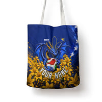 Personalized Bosnia Herzegovina Dragon Soccer Tote Bag Football Golden Lily Bosnian Flag Cheering Fans