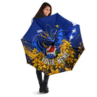 Personalized Bosnia Herzegovina Dragon Soccer Umbrella Football Golden Lily Bosnian Flag Cheering Fans
