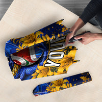 Personalized Bosnia Herzegovina Dragon Soccer Umbrella Football Golden Lily Bosnian Flag Cheering Fans