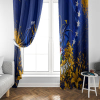 Personalized Bosnia Herzegovina Dragon Soccer Window Curtain Football Golden Lily Bosnian Flag Cheering Fans