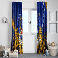 Personalized Bosnia Herzegovina Dragon Soccer Window Curtain Football Golden Lily Bosnian Flag Cheering Fans