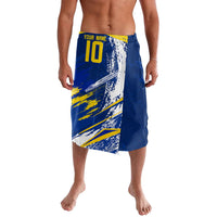 Personalized Sweden Dala Horse Soccer 2026 Lavalava Grunge Swedish Flag Brush Strokes