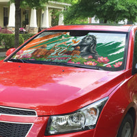 India 80th Independence Day Auto Sun Shade Ashoka Chakra Lotus Landmarks Shiva