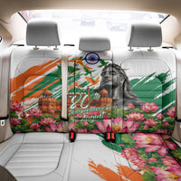 India 80th Independence Day Back Car Seat Cover Ashoka Chakra Lotus Landmarks Shiva