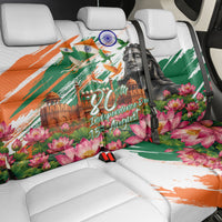 India 80th Independence Day Back Car Seat Cover Ashoka Chakra Lotus Landmarks Shiva