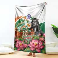 India 80th Independence Day Blanket Ashoka Chakra Lotus Landmarks Shiva