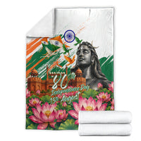 India 80th Independence Day Blanket Ashoka Chakra Lotus Landmarks Shiva
