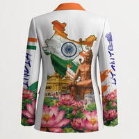India 80th Independence Day Blazer Ashoka Chakra Lotus Landmarks Shiva