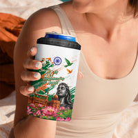 India 80th Independence Day 4 in 1 Can Cooler Tumbler Ashoka Chakra Lotus Landmarks Shiva