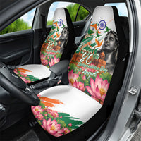 India 80th Independence Day Car Seat Cover Ashoka Chakra Lotus Landmarks Shiva