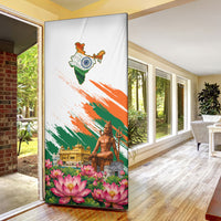 India 80th Independence Day Door Cover Ashoka Chakra Lotus Landmarks Shiva