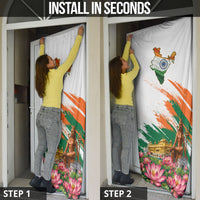 India 80th Independence Day Door Cover Ashoka Chakra Lotus Landmarks Shiva