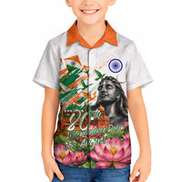 India 80th Independence Day Hawaiian Shirt Ashoka Chakra Lotus Landmarks Shiva