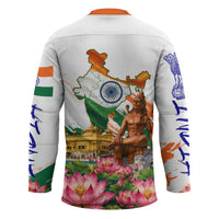 India 80th Independence Day Hockey Jersey Ashoka Chakra Lotus Landmarks Shiva